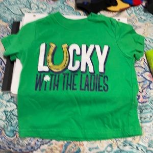 Lucky with the lady St. Patrick’s shirt 2T